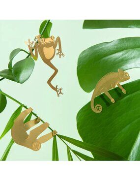 NWT! 3 PC SET!! Another Studio Houseplant Brass Decorations: Animals